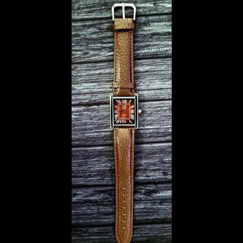 Pierre Lucerne Root Beer‎ Sunurst Dial 1888 Mens Tank Watch
